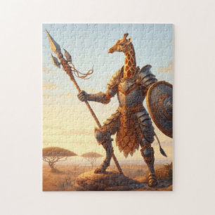Quebra-cabeça Giraffe guerreiro