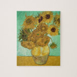 Quebra-cabeça Girassóis de Vincent van Gogh |, 1888<br><div class="desc">Número de coleção da imagem:  BAL20294 girassóis,  1888 (óleo em canvas). Gogh,  óleos da camionete de Vincent 1853-90) (em canvas. Neue Pinakothek,  Munich,  Alemanha.  1888</div>