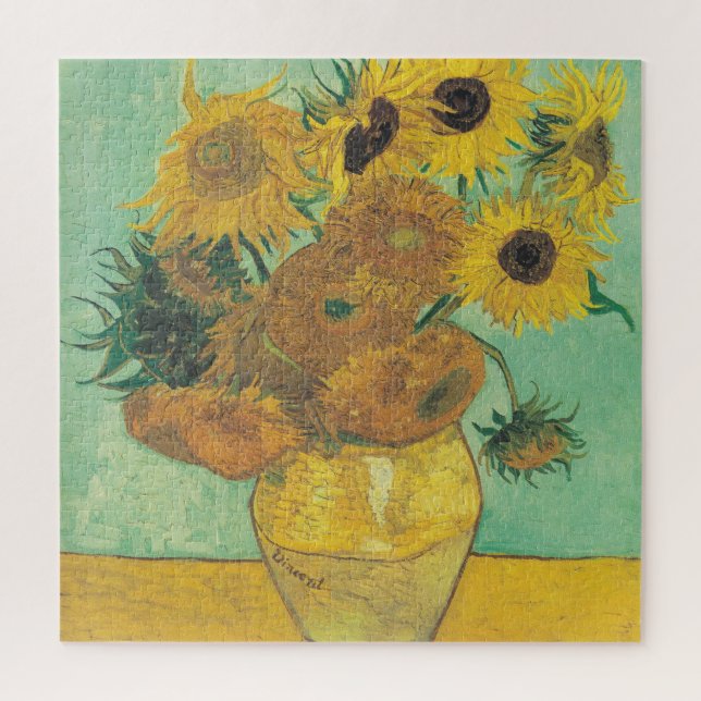 Quebra-cabeça Girassóis por Vincent Van Gogh (Vertical)
