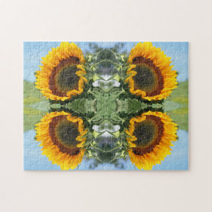 Quebra-cabeça Girassol Em Arte De Flor De Abstrato Sunshine