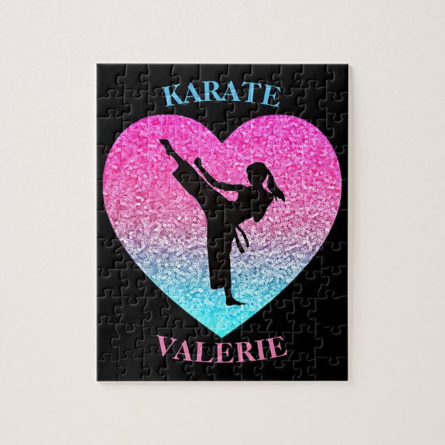 Quebra-cabeça Girls Karate Kick (Vertical)