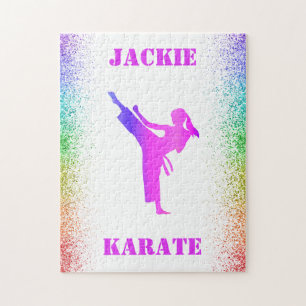 Quebra-cabeça Girls Karate Rainbow Speckles