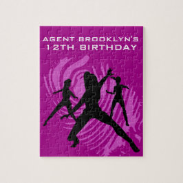 Quebra-cabeça Girls Spy Party Purple Fingerprint