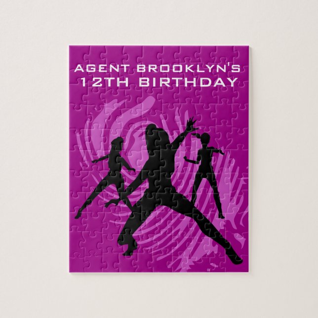 Quebra-cabeça Girls Spy Party Purple Fingerprint (Vertical)