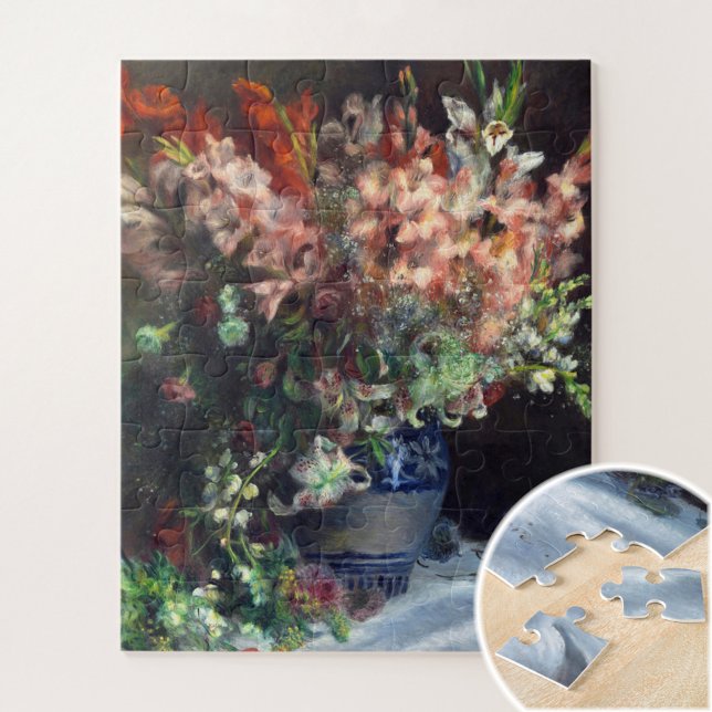 Quebra-cabeça Gladioli em um vaso por Auguste Renoir Art (Criador carregado)