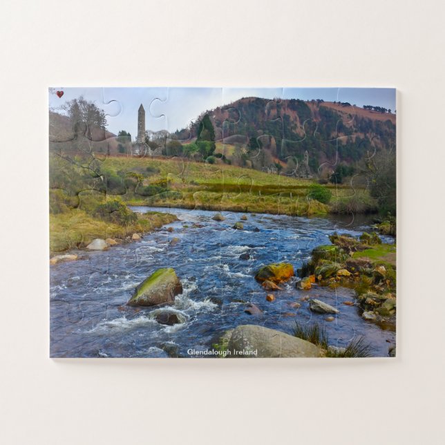Quebra-cabeça Glendalough Irlanda. (Horizontal)