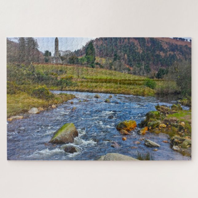 Quebra-cabeça Glendalough Irlanda. (Horizontal)