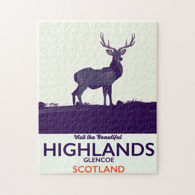 Quebra-cabeça Glenfinnan, impressão de férias nas Terras Altas d (Vertical)