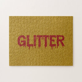 Quebra-cabeça Glitter in Blood Typografie