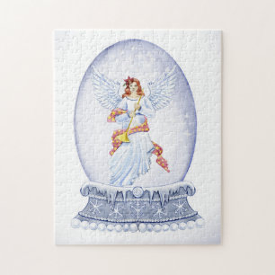 Quebra-cabeça Globo de neve com ilustração de anjo