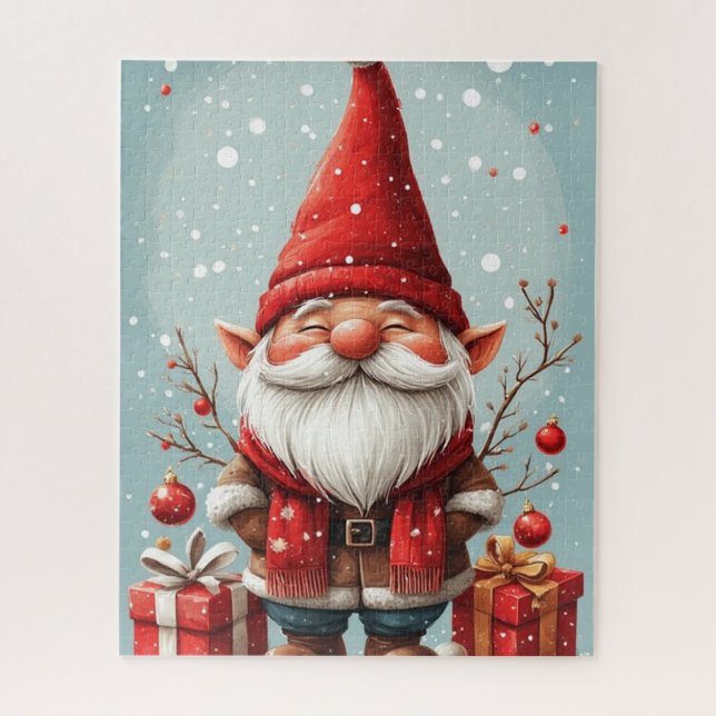 Quebra-cabeça Gnome do Feriado de Natal Puzzle (Vertical)