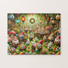 Quebra-cabeça Gnomos da Páscoa Festa Caprichosa no Jardim de Pri
