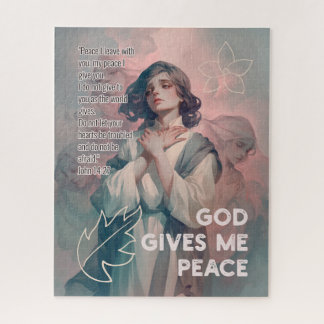 Quebra-cabeça God Gives Me Peace - Christian Vintage Retro Anime