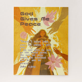 Quebra-cabeça God Gives Me Peace - Christian Vintage Retro Anime
