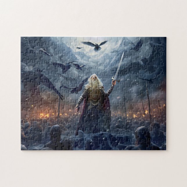 Quebra-cabeça God Odin leads Einherjer Warrior of Asgards  (Horizontal)