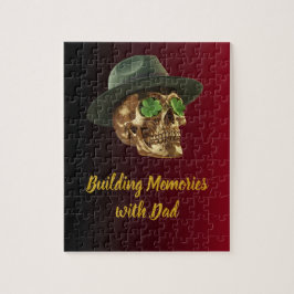 Quebra-cabeça Gold Celtic Skull Green Clover Father's