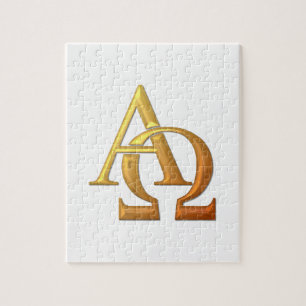 Quebra-cabeça Golden "3-D" Alpha and Omega Symbol