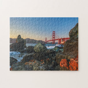 Quebra-cabeça Golden gate bridge no crepúsculo San Francisco