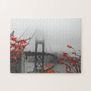 Quebra-cabeça Golden gate bridge preto e branco
