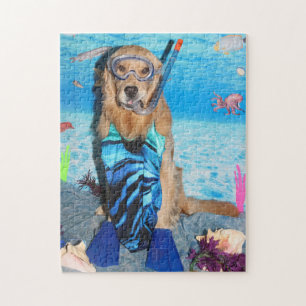 Quebra-cabeça Golden retriever Snorkeler