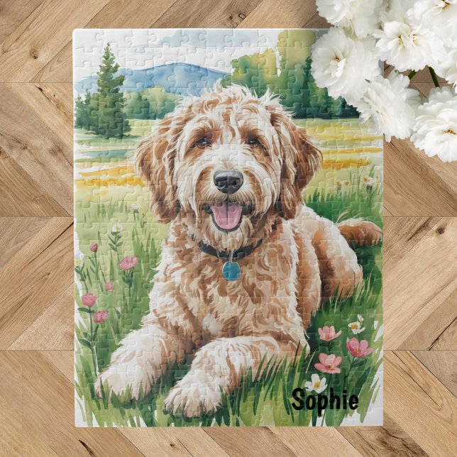 Quebra-cabeça Goldendoodle Personalizado (Criador carregado)