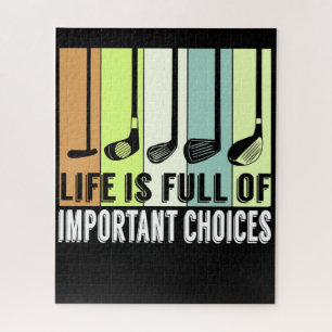 Quebra-cabeça Golf Funny Life Choices Clubs