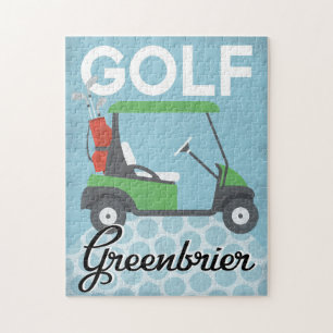 Quebra-cabeça Golfe Greenbrier West Virginia - vintage retro