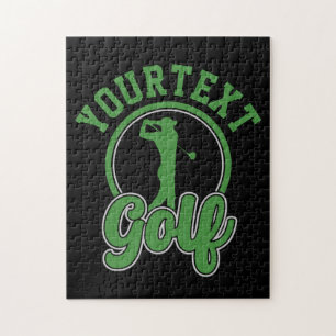 Quebra-cabeça Golfe Personalizado ADICIONAR NOME Retro Pro Golfi