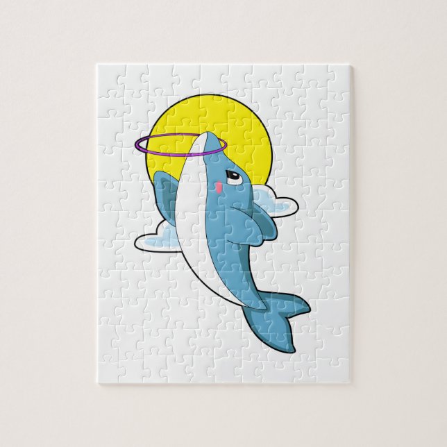 Quebra-cabeça Golfinho com pneus de Malhação (Vertical)