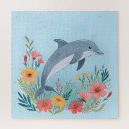 Quebra-cabeça Golfinho Floral