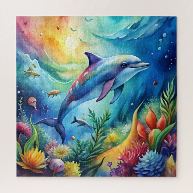 Quebra-cabeça Golfinho Pintado (Vertical)