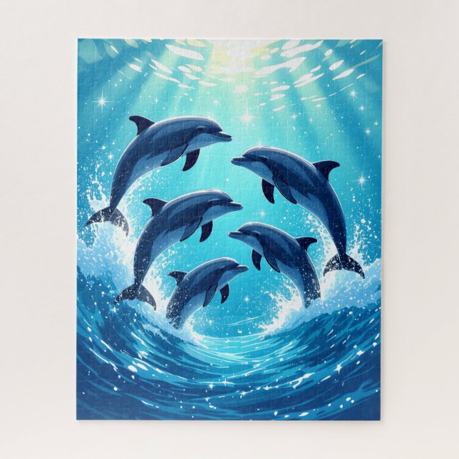 Quebra-cabeça Golfinhos Dançantes (Vertical)
