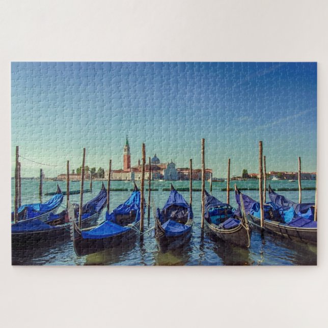 Quebra-cabeça Gondolas em Veneza, Itália (Horizontal)