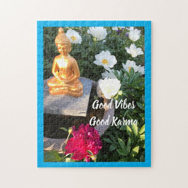 Quebra-cabeça Good Vibes/Karma Buddha, 11" x 14", 252 peças (Vertical)