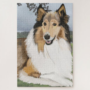 Quebra-cabeça Gorgegeous Long Haired Collie Sheep