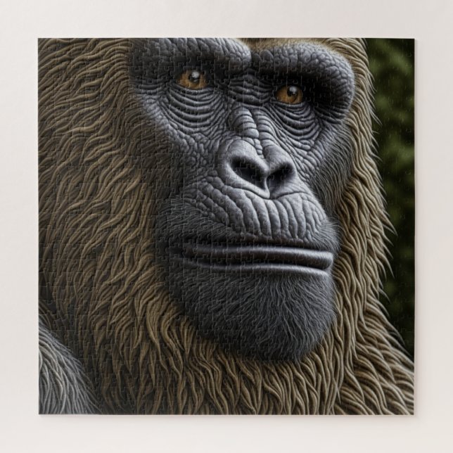 Quebra-cabeça Gorila, Pé Grande ou Sasquatch Close do Rosto (Vertical)