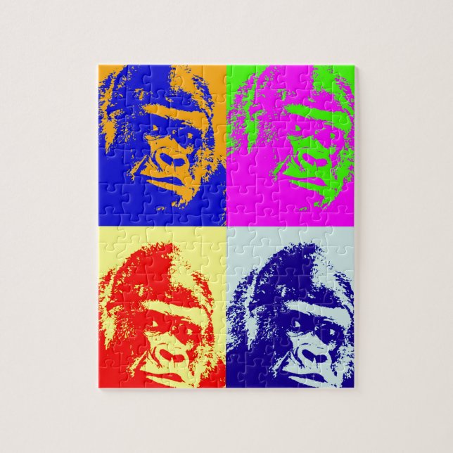 Quebra-cabeça Gorilla Pop Art (Vertical)