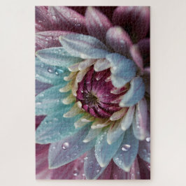 Quebra-cabeça Gotas de Água na Flor de Dahlia