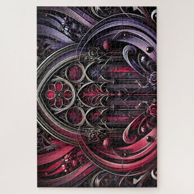 Quebra-cabeça Gothic Floral Jigsee (Vertical)