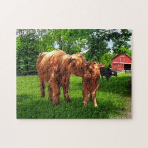 quebra-cabeça "Gracie & Her Calf"