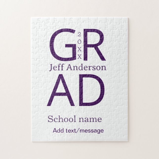 Quebra-cabeça Grad typography modern graduation simple minimal c (Vertical)