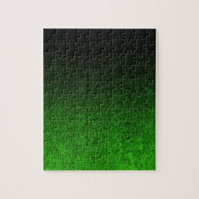 Quebra-cabeça Gradação da Brilhante Preta e Verde (Vertical)