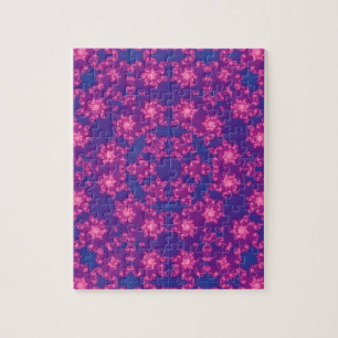 Quebra-cabeça Gradação do caleidoscópio rosa e azul