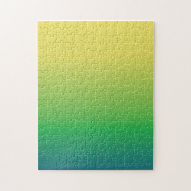 Quebra-cabeça Gradiente Amarelo, Verde, Azul (Vertical)