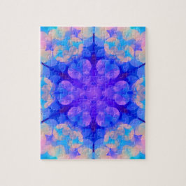 Quebra-cabeça Gradiente Azul e Cor-de-Rosa Pastel Bble Art