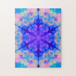 Quebra-cabeça Gradiente Azul e Cor-de-Rosa Pastel Bble Art