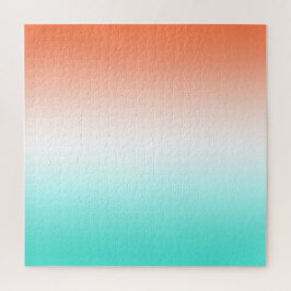 Quebra-cabeça Gradiente Branco Coral e Turquesa