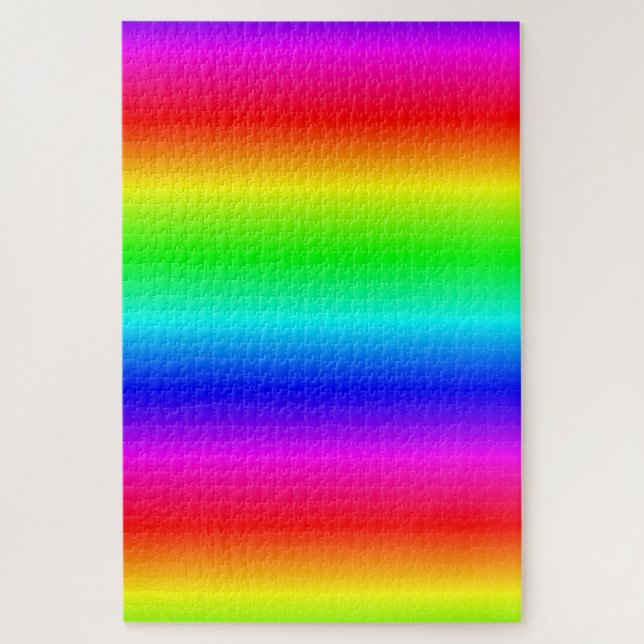 Quebra-cabeça Gradiente Colorido de Arco-íris Ombre (Vertical)