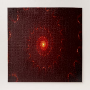 Quebra-cabeça Gradiente de espiral vermelho fiery