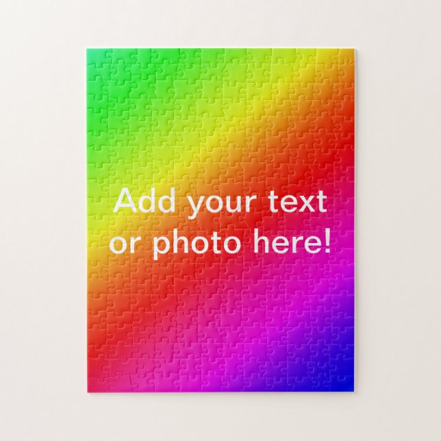 Quebra-cabeça Gradiente do arco-íris diagonal vermelho a verde (Vertical)